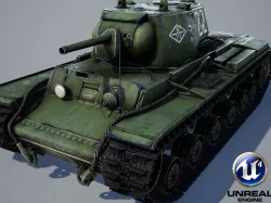 KV-1 ussr Tank - game model Low-poly  3D model