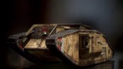 Landship WWI Heavy Tank Low-poly  3D model
