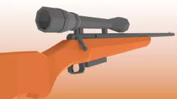 Low-Poly Bolt Action Rifle Low-poly  3D model