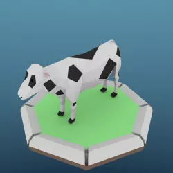 Low Poly Cow Low-poly  3D model