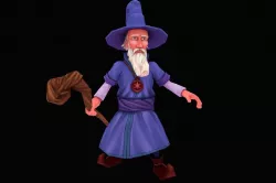 Lowpoly Hand Painted Wizard Low-poly  3D model
