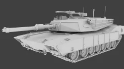 M1 Abrams Tank Low-poly  3D model