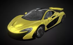 McLaren P1 dae Collada obj fbx 3ds stl Low-poly  3D model