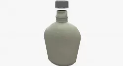 Military Flask Low-poly  3D model