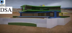 Modern villa for IDSA "CAD" (Color Aided Design) Rendering Challenge