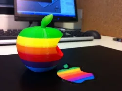 Original Apple logo in 3D