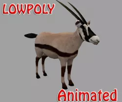 Orxy goat Low-poly  3D model