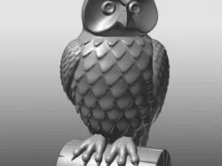 Owl Statue  Facing Left