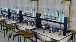 Pack Lowpoly laboratory Items and laboratory table Low-poly  3D model