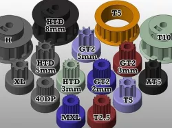 Parametric pulley - lots of tooth profiles