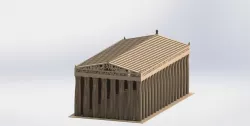 Parthenon, sheetmetal puzzle, architecture, 3d model, 3d puzzle, metalcraftdesign