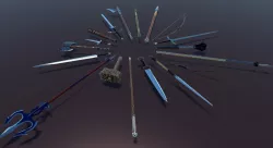 PBR RPG Weapon Collection Set Low-poly  3D model