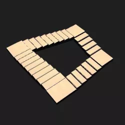 Penrose Stairs Low-poly  3D model