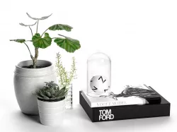 Planters Set Book and Dome with Shpere 3D model