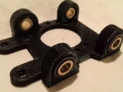 RepRap X-carriage for self-aligning bronze bushings