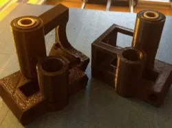 RepRap X-ends for self-aligning bronze bushings (and optionally Misumi leadscrews)