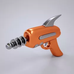 Retro-futuristic Laser Gun 3D model