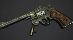 revolver  Low-poly  3D model