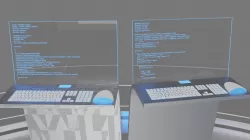 Sci-Fi Neon Computer 3D model