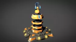 Sci Fi Shield Generator Low-poly  3D model