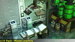 Scifi Laboratotry Pack - 8 Models Low-poly  3D model
