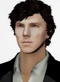 Sherlock - Benedict Cumberbatch Low-poly  3D model