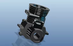 Single cylinder 4-stroke engine 3D model