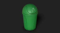 Small Trash Can Bin Low-poly  3D model
