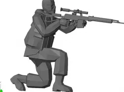 Sniper Figurine