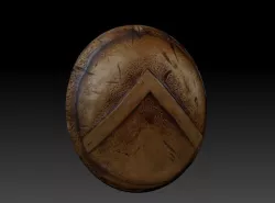 Spartan shield Low-poly  3D model