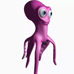 Squid Toon Low-poly  3D model