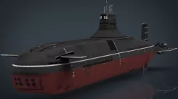 Submarine Typhoon-class Low-poly  3D model