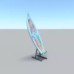 surfboard V2 Low-poly  3D model