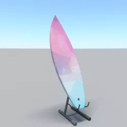 surfboard V4 Low-poly  3D model