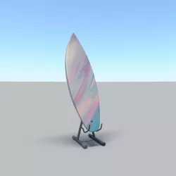 surfboard V5 Low-poly  3D model