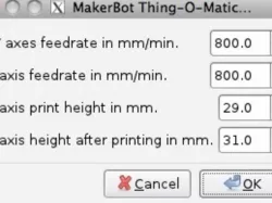 Thing-O-Matic G-Code Extension for Inkscape