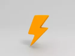 Thunder Symbol 3D model