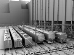 Train Yard 3D model