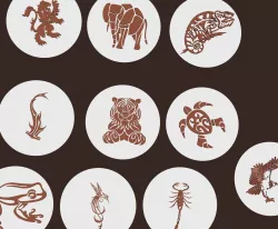 Tribal animals 3D model