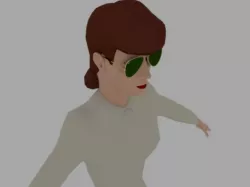 Woman with glasses Low-poly  3D model