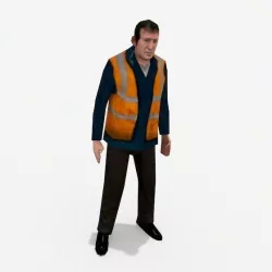 Workman Low-poly  3D model