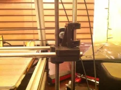 X-axis end clamp adapter for Misumi lead screws