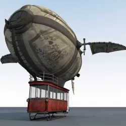 Zeppelin Low-poly  3D model