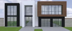 2 story large modern house with cad floor plan 3D model