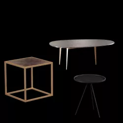 3 tables 3D model