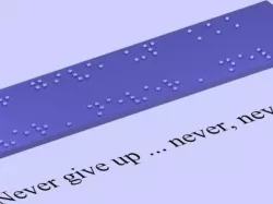 3D Printed in braille