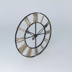 Aged clock houses the world 2 3D model