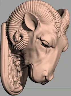 Animal Sculpture Model Crafts Craft decorations Sheep head A008 3D model