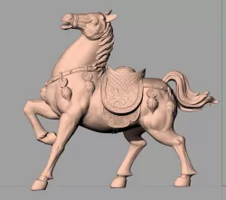 Animal Sculpture Model Fortune Horse A003 3D model