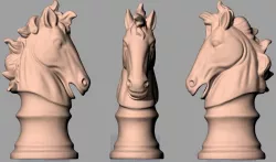 Animal Sculpture Model Horse head A001 3D model